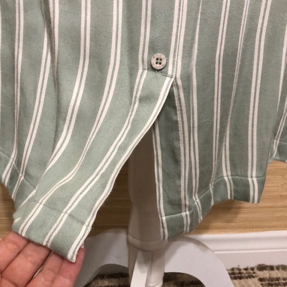 RVCA Nouveau Striped Mint Green Open Back Viscose Midi Dress Size Small - Picture 11 of 16